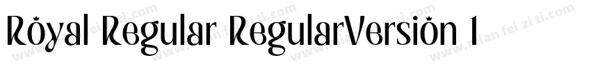 Royal Regular RegularVersion 1000字体转换